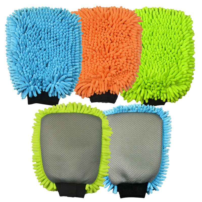 Microfiber Plush Wash Chenille Mitt bilrengøringshandske